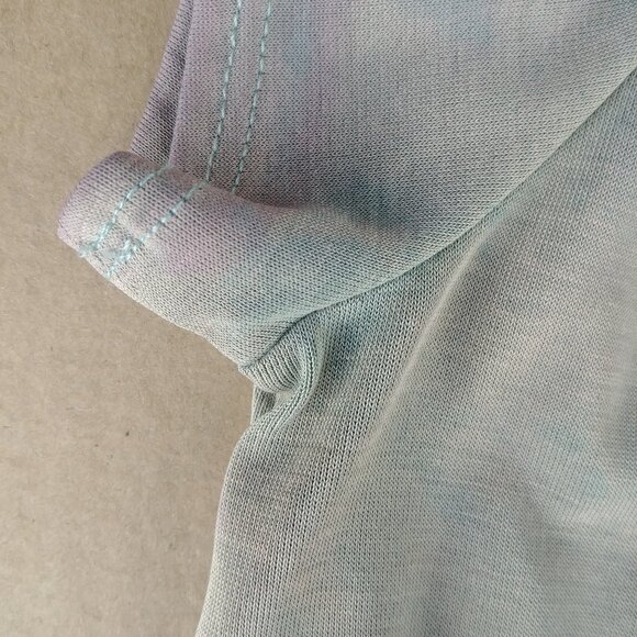 4/$20 Green Envelope tie dye acid wash green modal blend top USA sz Small - Picture 9 of 11